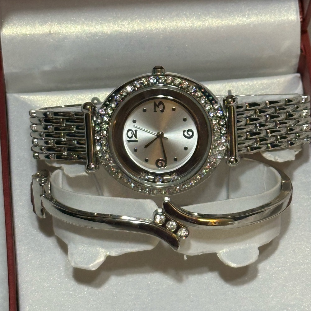 Silver Watch & matching Bracelet